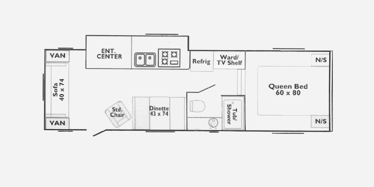 2003 R-Vision Trail Lite 5281S Fifth Wheel at My RV Texas STOCK# 5043 Floor plan Layout Photo