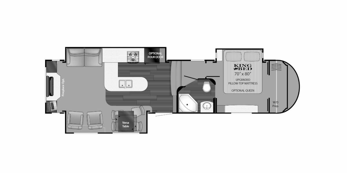 2014 Heartland Elkridge 34TSRE Fifth Wheel at My RV Texas STOCK# 34T Floor plan Layout Photo