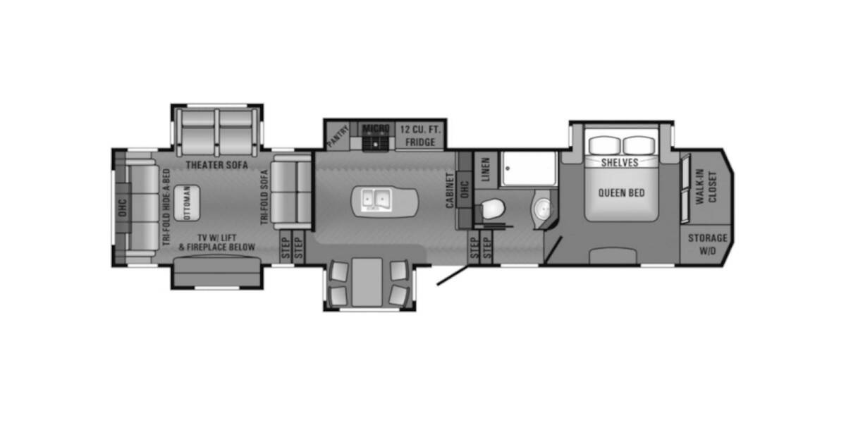 2017 Jayco North Point 387RDFS Fifth Wheel at My RV Texas STOCK# 387 Floor plan Layout Photo