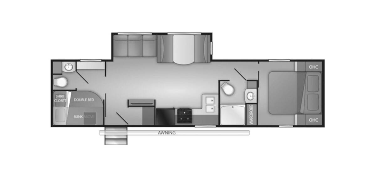 2020 Heartland Prowler 315BH Travel Trailer at My RV Texas STOCK# 0315 Floor plan Layout Photo